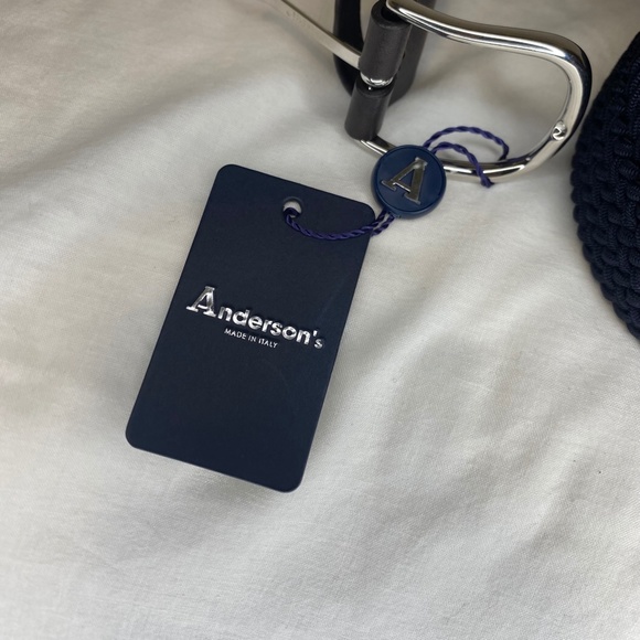 NWT - Anderson's Woven Belt - Navy - Size 32 - Picture 8 of 8